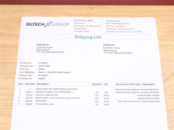 Grote foto siltech emperor crown g7 royal signature high end audio speaker cables 3 5 metre audio tv en foto onderdelen en accessoires