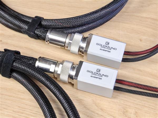 Grote foto goldmund hd high end audio speaker cables a2 s3 adapters 3 0 metre audio tv en foto onderdelen en accessoires