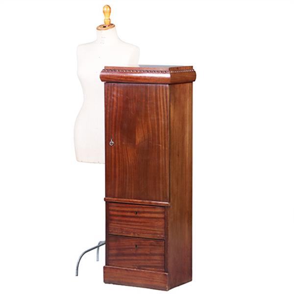 Grote foto art deco zuilvormige kast of kastvormige zuil met 1 deur en twee kleine laden ca 1915 no.431540 antiek en kunst stoelen en banken