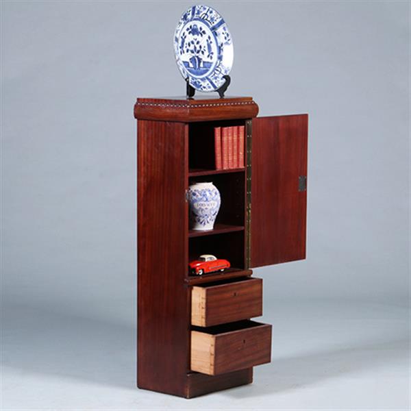 Grote foto art deco zuilvormige kast of kastvormige zuil met 1 deur en twee kleine laden ca 1915 no.431540 antiek en kunst stoelen en banken
