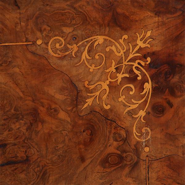 Grote foto blonde notenhouten credenza met kwartronde zijkasten ca 1850 fraaie ingelegde details no.431545 antiek en kunst stoelen en banken