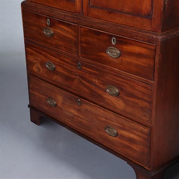 Grote foto zeer strak engels kabinet in fraaie lichtere mooi verouderde kleur ca 1800 no.421015 antiek en kunst stoelen en banken
