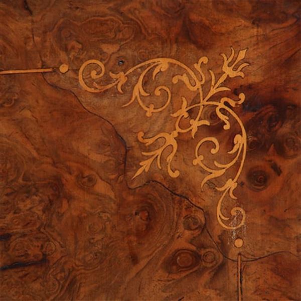 Grote foto blonde notenhouten credenza met kwartronde zijkasten ca 1850 fraaie ingelegde details no.431545 antiek en kunst stoelen en banken
