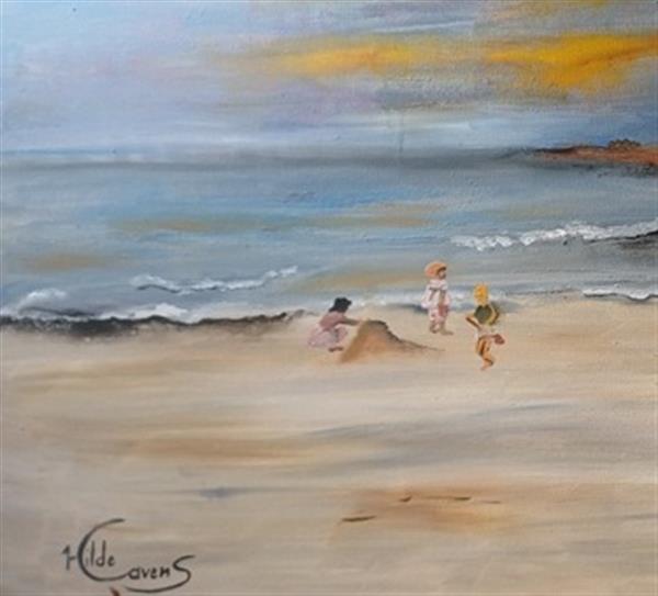 Grote foto kunsthandel gennep kinderen op het strand antiek en kunst modern