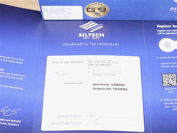 Grote foto siltech 380i phono classic legend g9 high end audio interconnect din rca 1 0 metre audio tv en foto onderdelen en accessoires