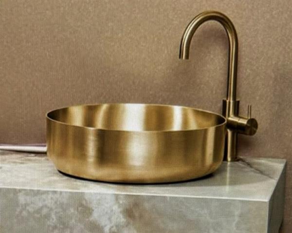 Grote foto qisani flow badthermostaat gold goud doe het zelf en verbouw sanitair