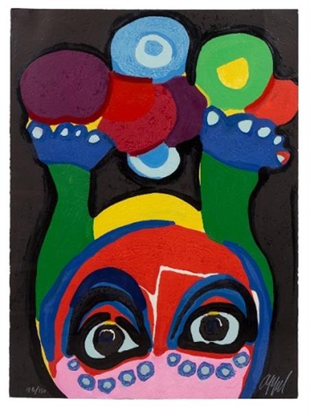 Grote foto gevraagd karel appel circus series antiek en kunst litho en zeefdrukken
