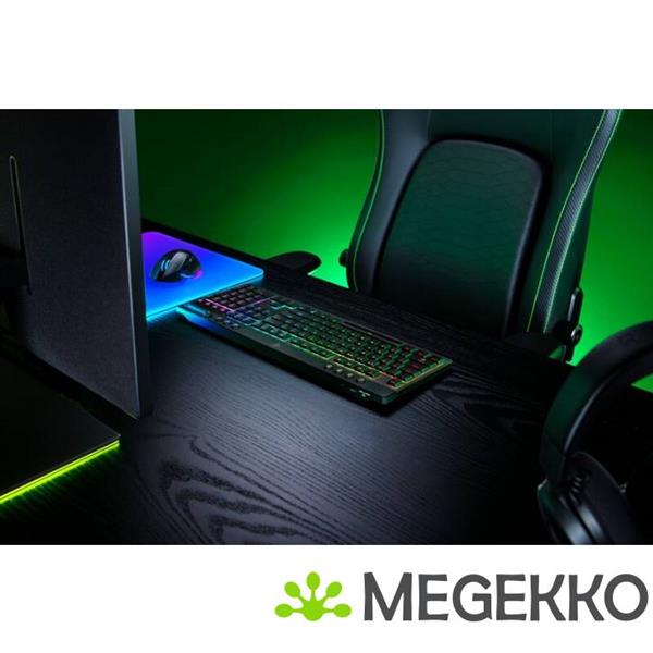 Grote foto razer blackwidow v4 low profile hyperspeed green clicky toetsenbord computers en software overige computers en software