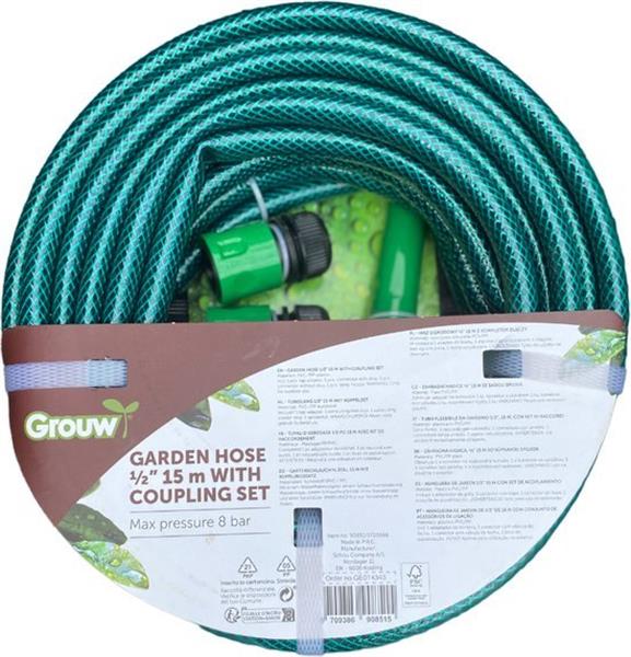 Grote foto grouw tuinslang groen 15meter doe het zelf en verbouw gereedschappen en machines
