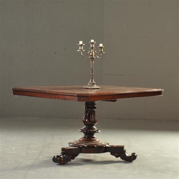 Grote foto antieke tafel eetkamertafel victoriaanse palissander tilttoptable ca. 1850 no.432305 antiek en kunst stoelen en banken