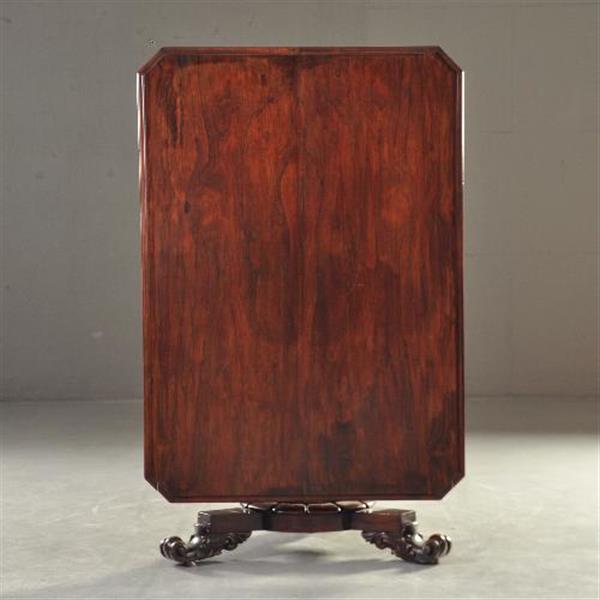 Grote foto antieke tafel eetkamertafel victoriaanse palissander tilttoptable ca. 1850 no.432305 antiek en kunst stoelen en banken