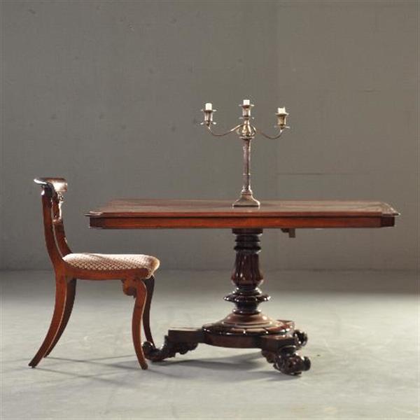 Grote foto antieke tafel eetkamertafel victoriaanse palissander tilttoptable ca. 1850 no.432305 antiek en kunst stoelen en banken