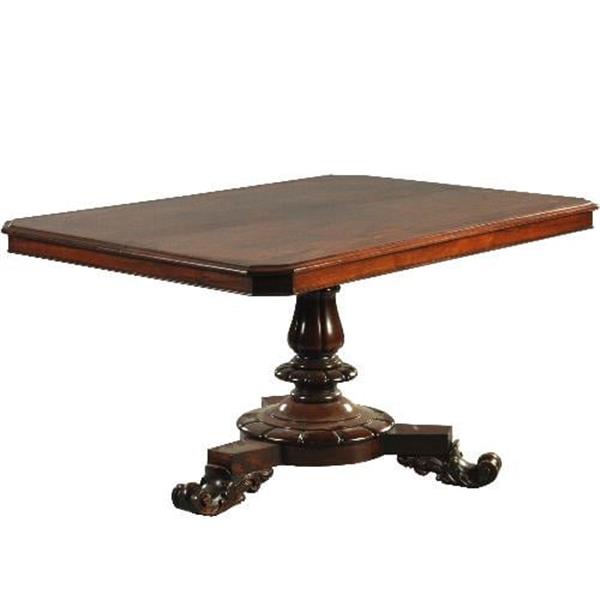 Grote foto antieke tafel eetkamertafel victoriaanse palissander tilttoptable ca. 1850 no.432305 antiek en kunst stoelen en banken