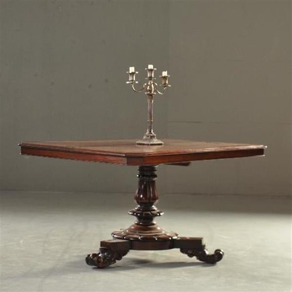Grote foto antieke tafel eetkamertafel victoriaanse palissander tilttoptable ca. 1850 no.432305 antiek en kunst stoelen en banken