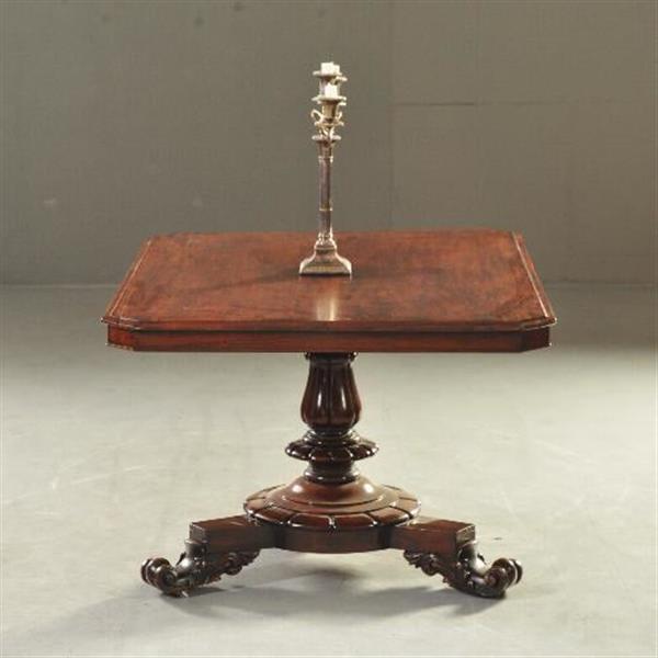 Grote foto antieke tafel eetkamertafel victoriaanse palissander tilttoptable ca. 1850 no.432305 antiek en kunst stoelen en banken
