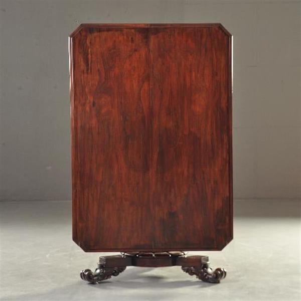 Grote foto antieke tafel eetkamertafel victoriaanse palissander tilttoptable ca. 1850 no.432305 antiek en kunst stoelen en banken
