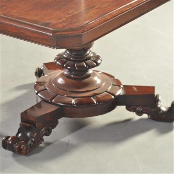 Grote foto antieke tafel eetkamertafel victoriaanse palissander tilttoptable ca. 1850 no.432305 antiek en kunst stoelen en banken
