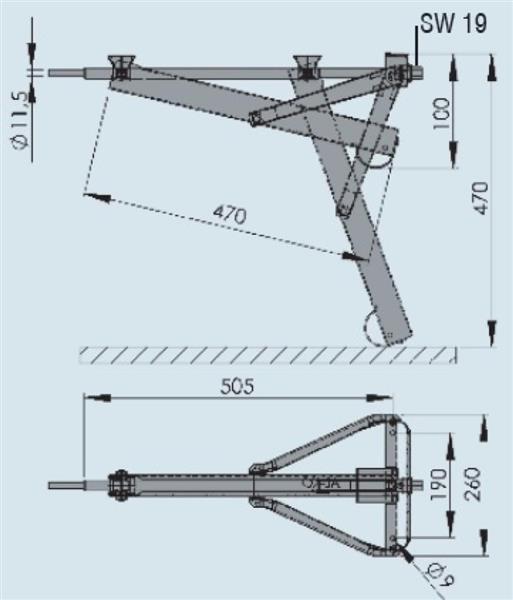 Grote foto al ko uitdraaisteun 800kg 19x50.5cm caravans en kamperen caravan accessoires