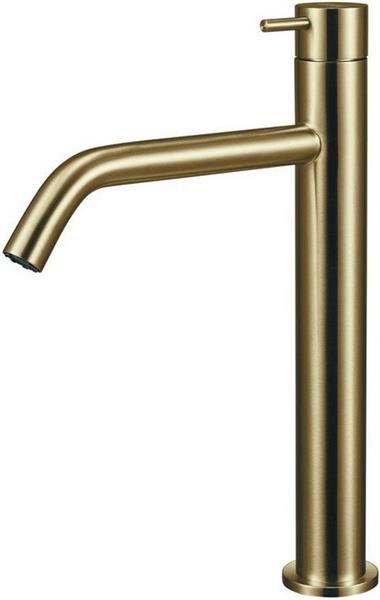 Grote foto qisani wastafelkraan verhoogd gold goud doe het zelf en verbouw sanitair