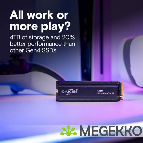 Grote foto crucial ssd p310 4tb heatsink computers en software overige computers en software