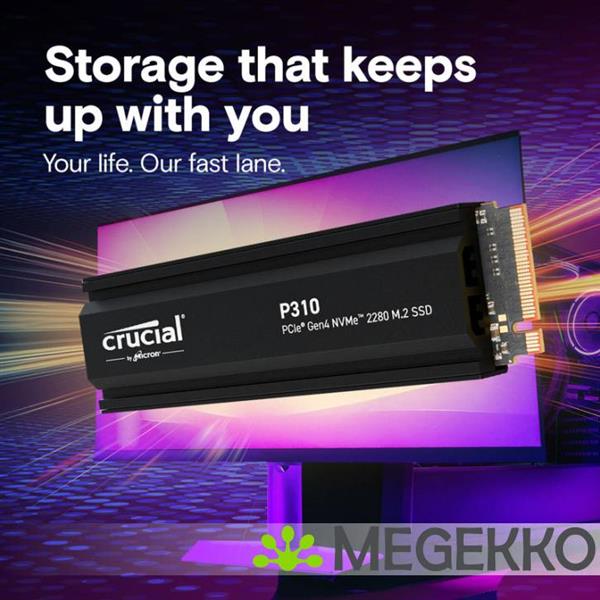 Grote foto crucial ssd p310 4tb heatsink computers en software overige computers en software