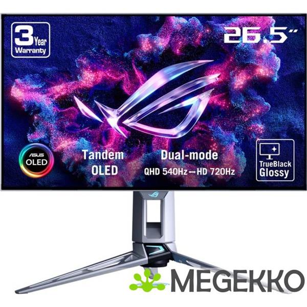 Grote foto asus rog swift oled pg27aqwp w 27 quad hd 540hz gaming monitor computers en software overige computers en software