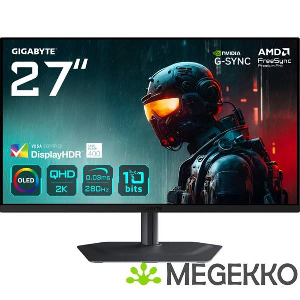 Grote foto gigabyte mo27q2a 27 quad hd 280hz qd oled gaming monitor computers en software overige computers en software