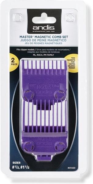 Grote foto andis master magnetic comb set 0.5 1.5 kleding dames sieraden