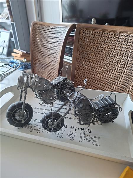 Grote foto leuk ijzerdraad midel motoren harley davidson