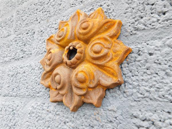 Grote foto muuranker rond gietijzer 20 cm klassiek wandornament tuin en terras tuindecoratie