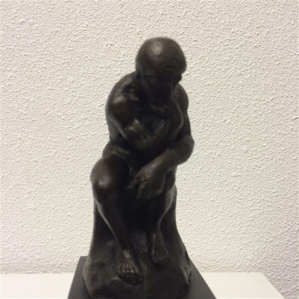 Grote foto sculptuur brons de denker huis en inrichting woningdecoratie