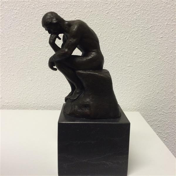 Grote foto sculptuur brons de denker huis en inrichting woningdecoratie