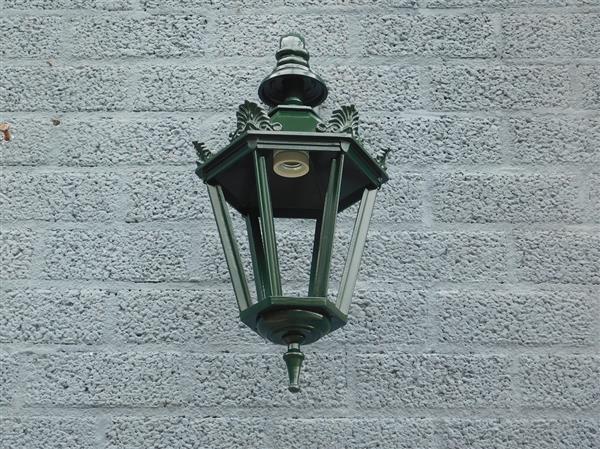 Grote foto exterieur licht gouda keramische fitting en glas gegoten aluminium tl40 groen zwart huis en inrichting overige