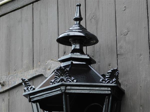 Grote foto buitenlamp 65 cm zwart alu met lamphouder en glas huis en inrichting overige