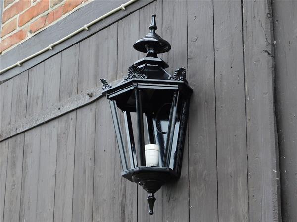 Grote foto buitenlamp 65 cm zwart alu met lamphouder en glas huis en inrichting overige