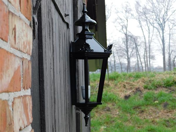 Grote foto buitenlamp 65 cm zwart alu met lamphouder en glas huis en inrichting overige