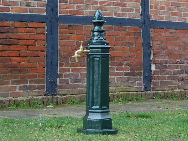 Grote foto staande fontein alu donkergroen waterkraan tuin en terras overige tuin en terras