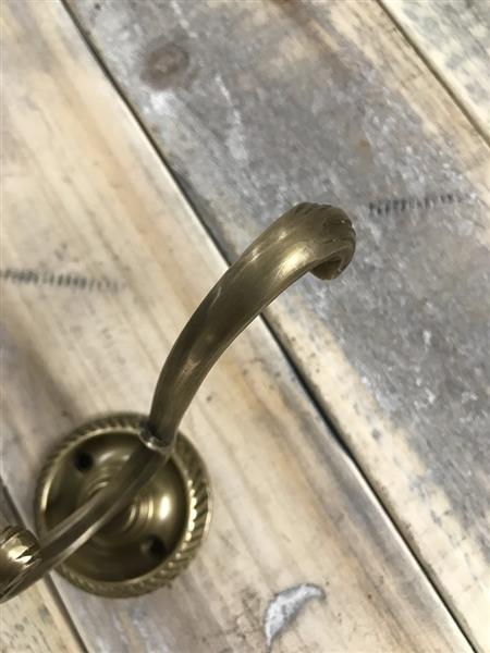 Grote foto garderobehaak kapstok messing gepatineerd huis en inrichting woningdecoratie