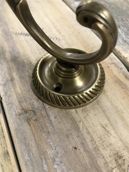 Grote foto garderobehaak kapstok messing gepatineerd huis en inrichting woningdecoratie