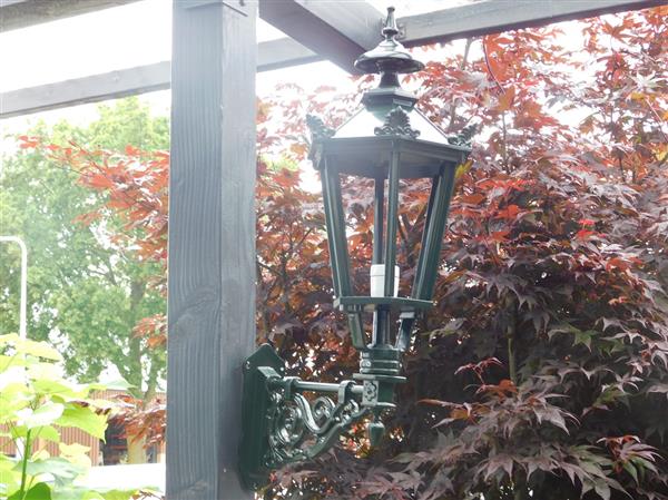 Grote foto buitenlamp wandlamp aluminium groen kasteelarm middel kap huis en inrichting overige