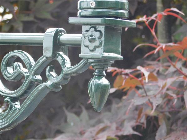 Grote foto buitenlamp wandlamp aluminium groen kasteelarm middel kap huis en inrichting overige