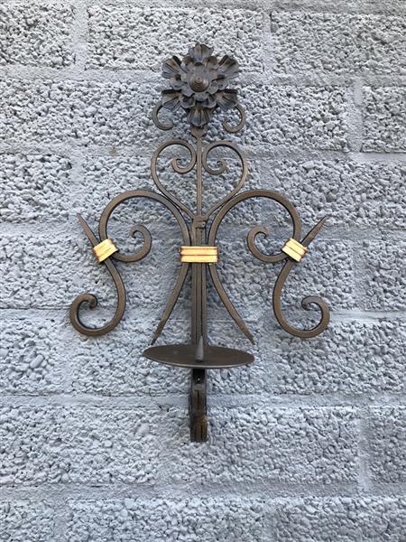 Grote foto laatste prachtige wand kaarsenhouder smeedijzer wandkandelaar laatste huis en inrichting woningdecoratie