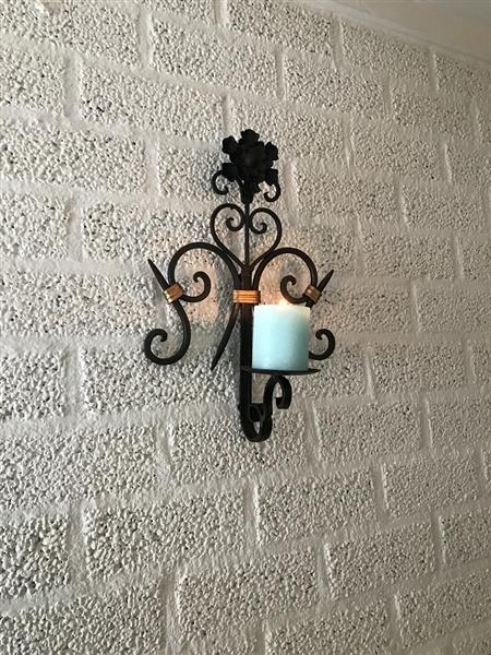 Grote foto laatste prachtige wand kaarsenhouder smeedijzer wandkandelaar laatste huis en inrichting woningdecoratie