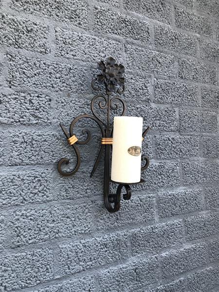 Grote foto laatste prachtige wand kaarsenhouder smeedijzer wandkandelaar laatste huis en inrichting woningdecoratie
