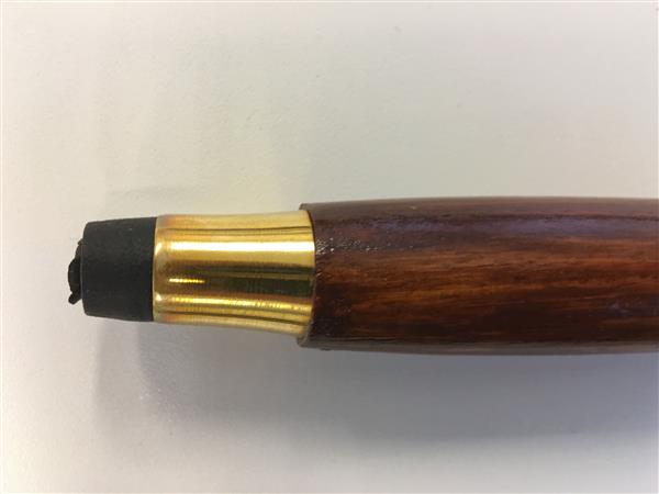Grote foto wandelstok hout met adelaarshoofd messing. kleding dames sieraden