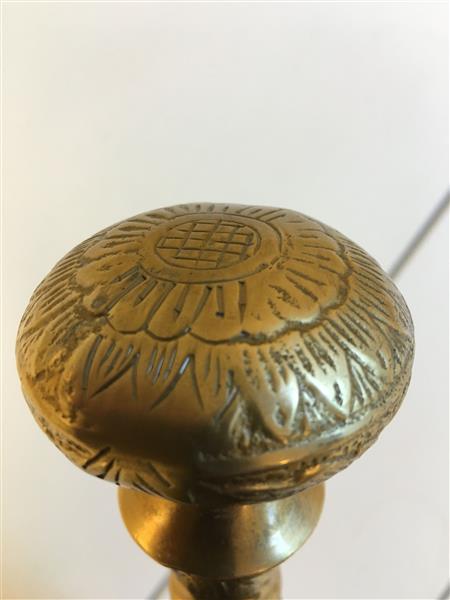 Grote foto edele wandelstok met prachtige messing knop. kleding dames sieraden