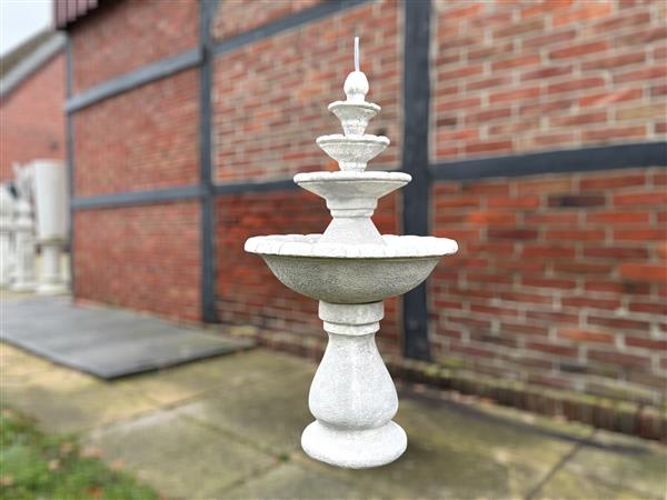 Grote foto mooie vol stenen tuinfontein 4 schalen. tuin en terras overige tuin en terras