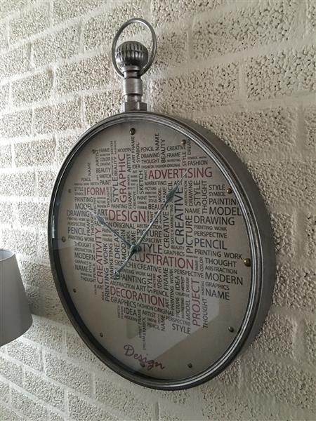 Grote foto grote forse design trendy metalen wandklok. huis en inrichting overige