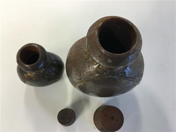 Grote foto set van 2 originele kruikjes uit indonesi huis en inrichting woningdecoratie