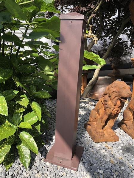 Grote foto staande waterkraan aluminium bruin. tuin en terras overige tuin en terras